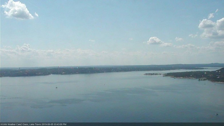 Lake Travis webcam, August 5, 2019 2:45 PM CT
