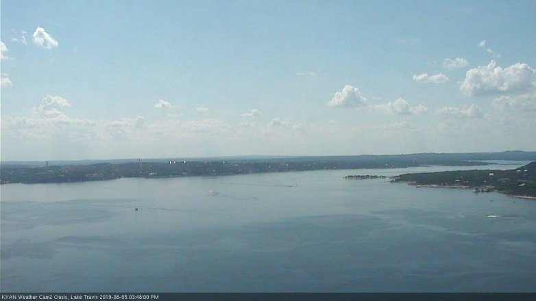 Lake Travis webcam, August 5, 2019 2:50 PM CT