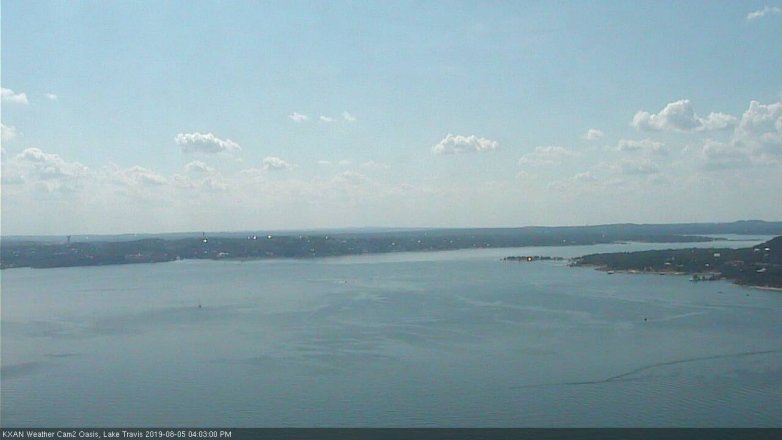 Lake Travis webcam, August 5, 2019 3:05 PM CT