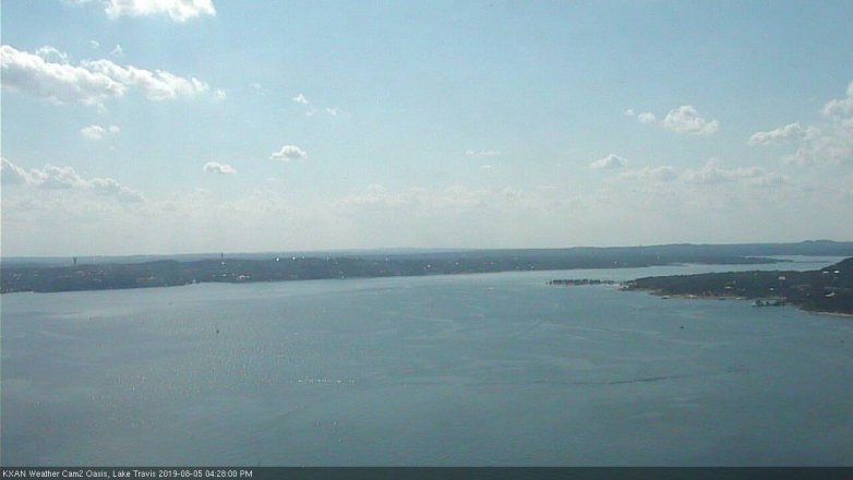Lake Travis webcam, August 5, 2019 3:30 PM CT