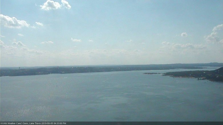 Lake Travis webcam, August 5, 2019 3:35 PM CT