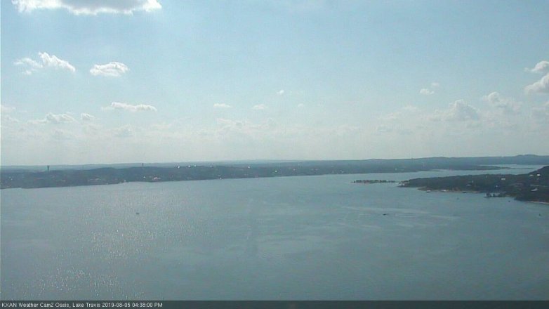 Lake Travis webcam, August 5, 2019 3:40 PM CT