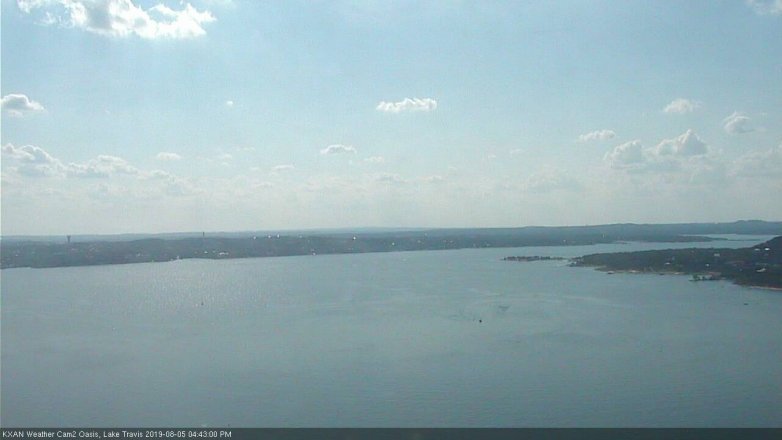 Lake Travis webcam, August 5, 2019 3:45 PM CT