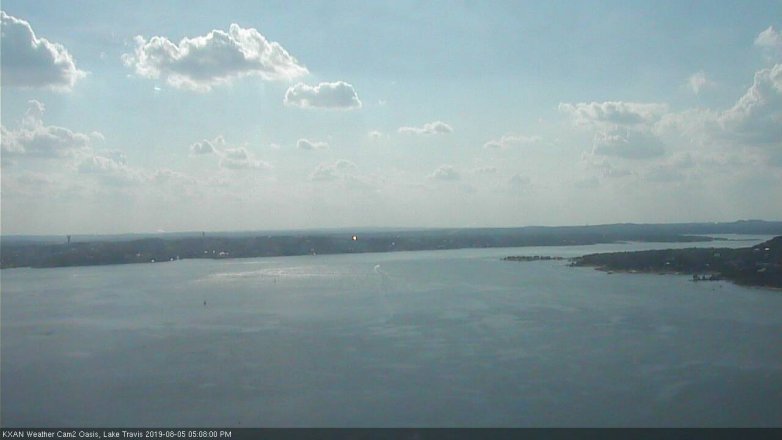 Lake Travis webcam, August 5, 2019 4:10 PM CT