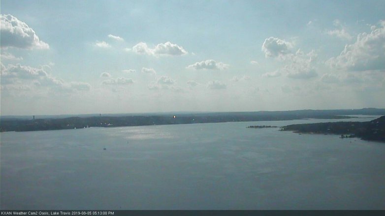 Lake Travis webcam, August 5, 2019 4:15 PM CT