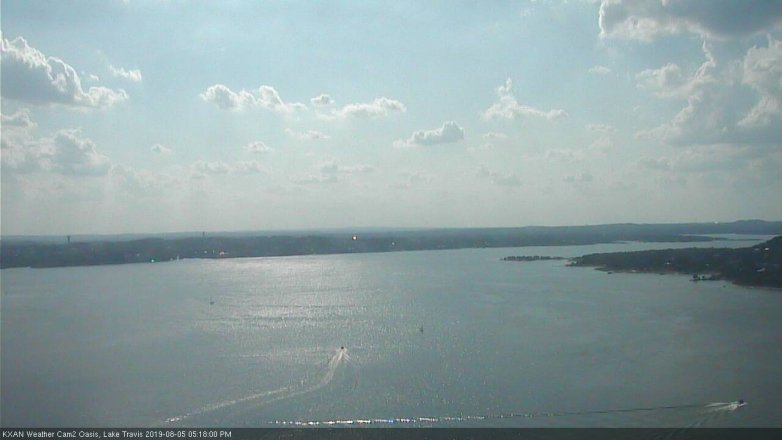 Lake Travis webcam, August 5, 2019 4:20 PM CT