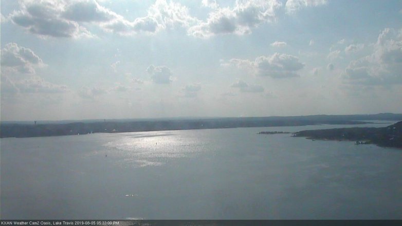Lake Travis webcam, August 5, 2019 4:35 PM CT