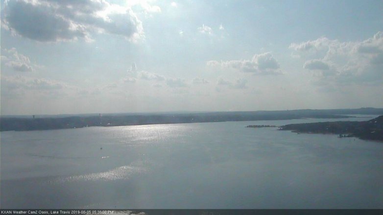 Lake Travis webcam, August 5, 2019 4:40 PM CT
