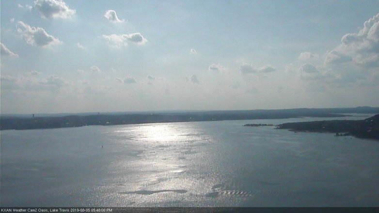 Lake Travis webcam, August 5, 2019 4:50 PM CT