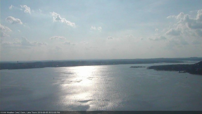 Lake Travis webcam, August 5, 2019 4:55 PM CT