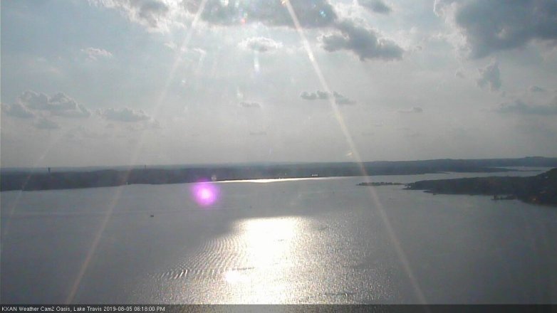 Lake Travis webcam, August 5, 2019 5:20 PM CT