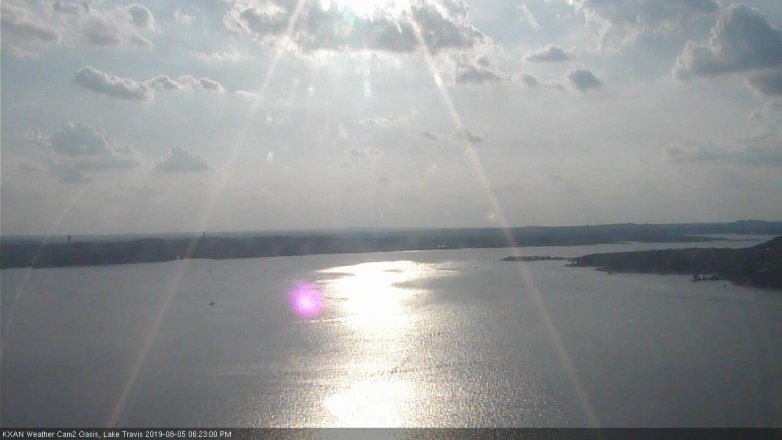 Lake Travis webcam, August 5, 2019 5:25 PM CT