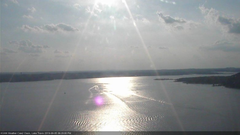 Lake Travis webcam, August 5, 2019 5:30 PM CT