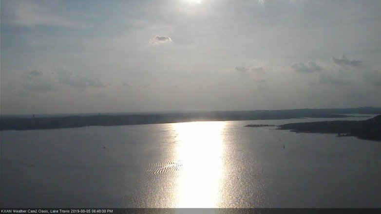 Lake Travis webcam, August 5, 2019 5:50 PM CT
