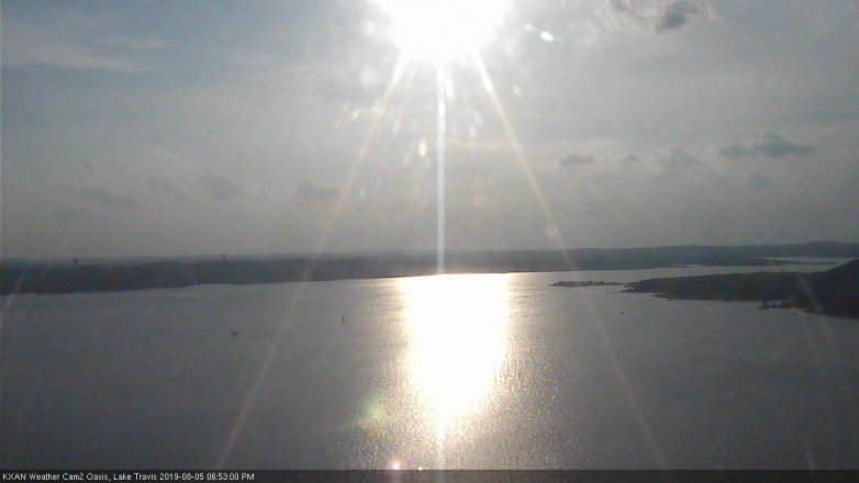 Lake Travis webcam, August 5, 2019 5:55 PM CT