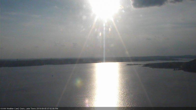 Lake Travis webcam, August 5, 2019 6:05 PM CT