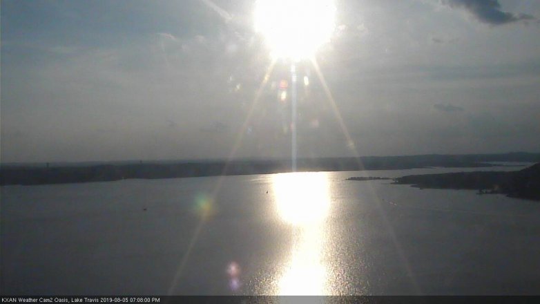 Lake Travis webcam, August 5, 2019 6:10 PM CT