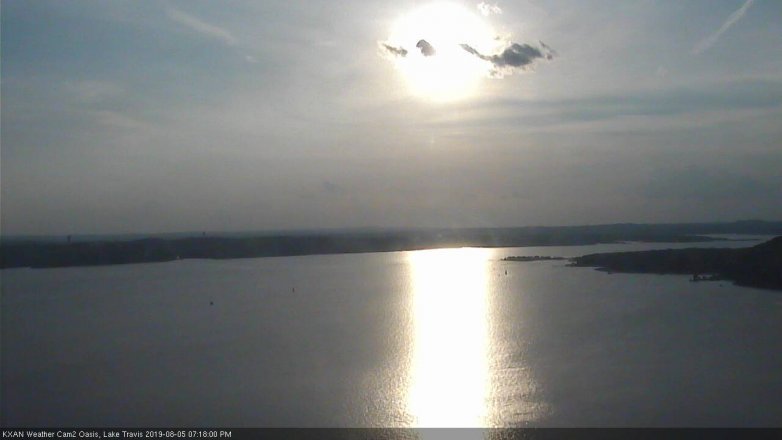 Lake Travis webcam, August 5, 2019 6:20 PM CT