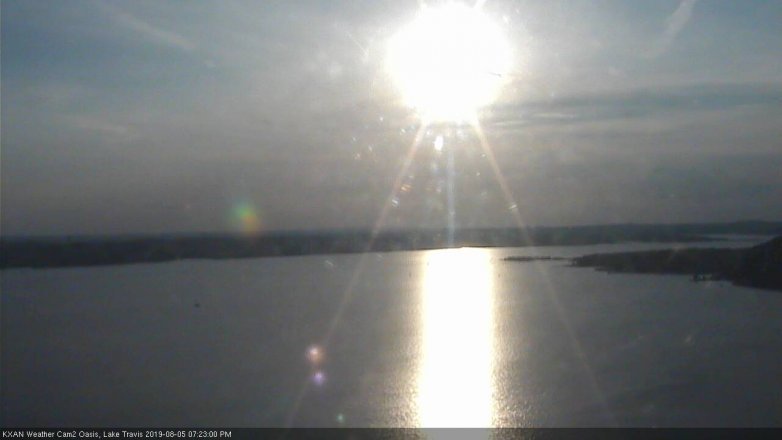 Lake Travis webcam, August 5, 2019 6:25 PM CT