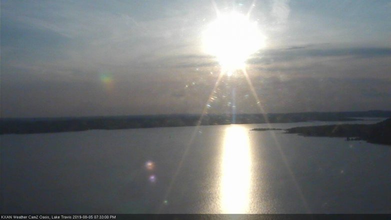 Lake Travis webcam, August 5, 2019 6:35 PM CT