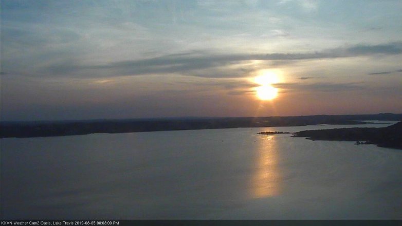 Lake Travis webcam, August 5, 2019 7:05 PM CT