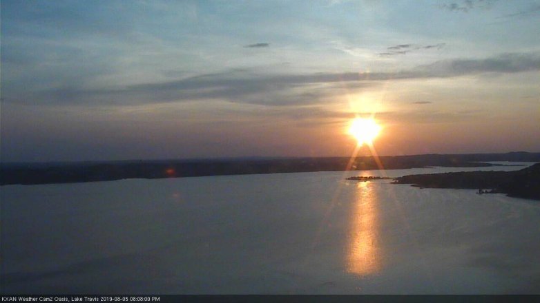 Lake Travis webcam, August 5, 2019 7:10 PM CT
