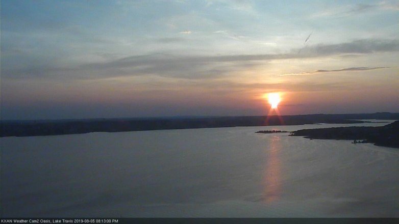 Lake Travis webcam, August 5, 2019 7:15 PM CT