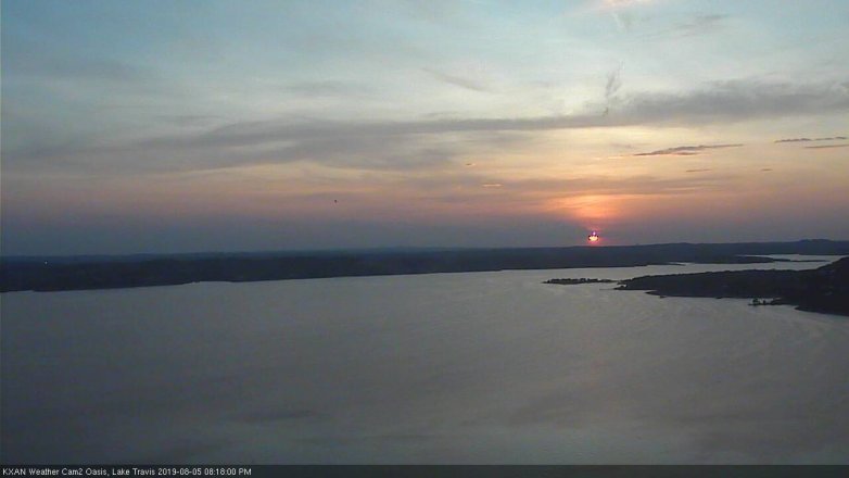Lake Travis webcam, August 5, 2019 7:20 PM CT