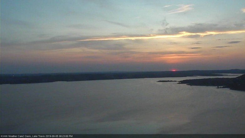 Lake Travis webcam, August 5, 2019 7:25 PM CT