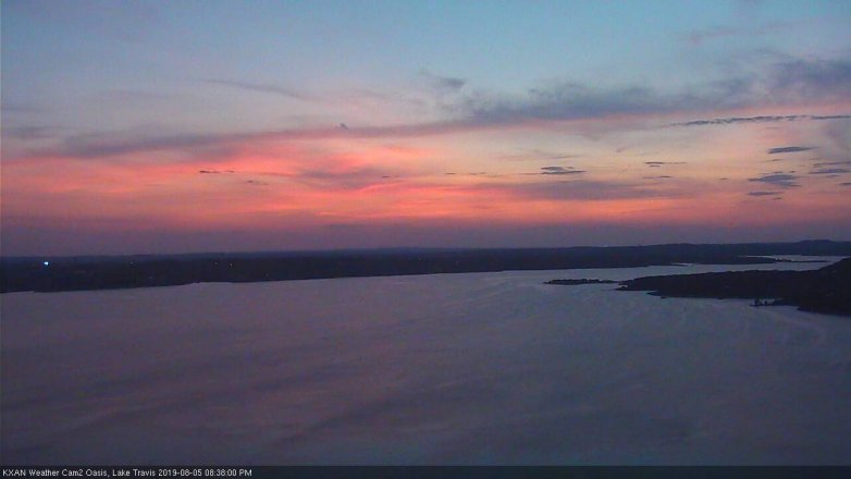 Lake Travis webcam, August 5, 2019 7:40 PM CT