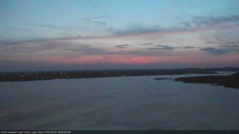 Lake Travis webcam, August 5, 2019 7:50 PM CT