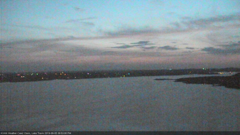 Lake Travis webcam, August 5, 2019 7:55 PM CT