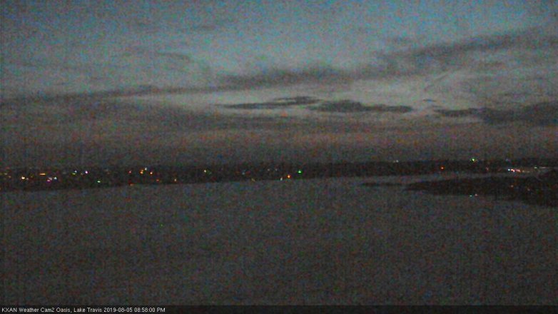 Lake Travis webcam, August 5, 2019 8:00 PM CT