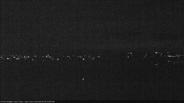 Lake Travis webcam, August 5, 2019 8:20 PM CT