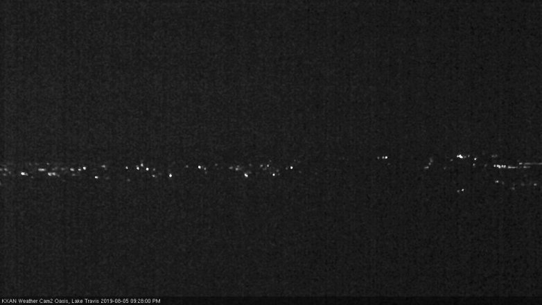 Lake Travis webcam, August 5, 2019 8:30 PM CT