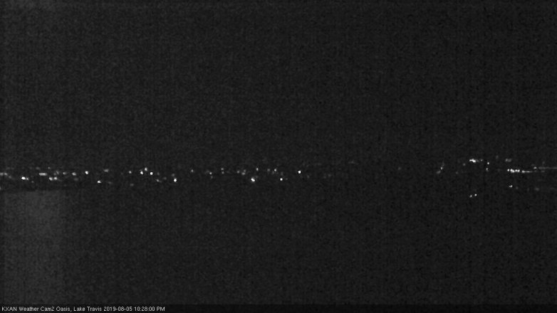 Lake Travis webcam, August 5, 2019 9:30 PM CT