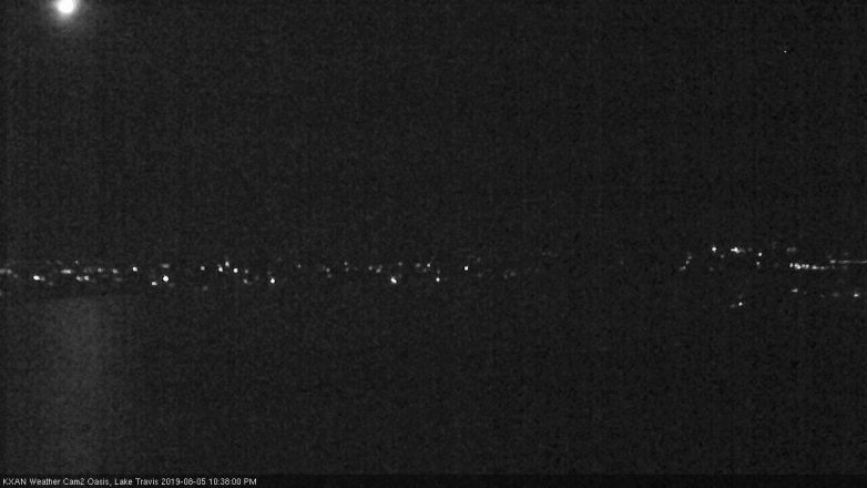 Lake Travis webcam, August 5, 2019 9:40 PM CT