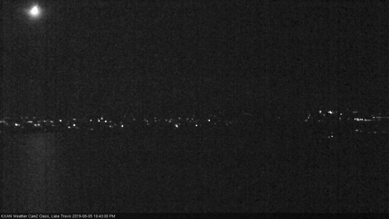 Lake Travis webcam, August 5, 2019 9:45 PM CT