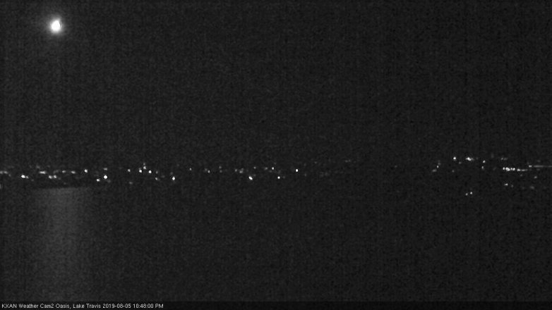 Lake Travis webcam, August 5, 2019 9:50 PM CT