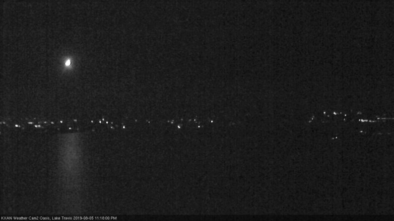 Lake Travis webcam, August 5, 2019 10:20 PM CT