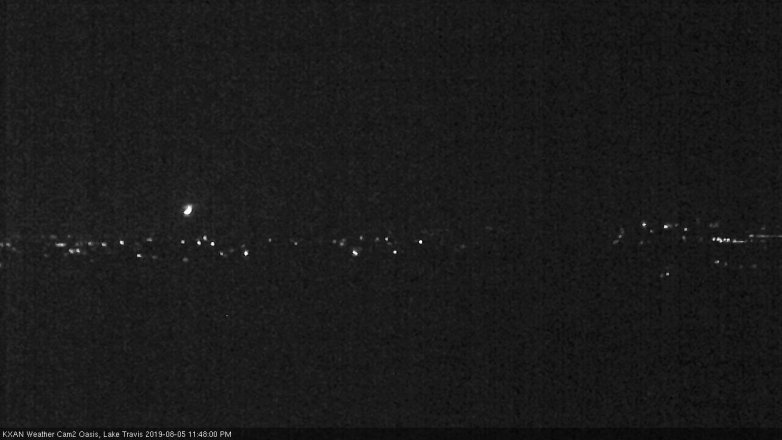 Lake Travis webcam, August 5, 2019 10:50 PM CT