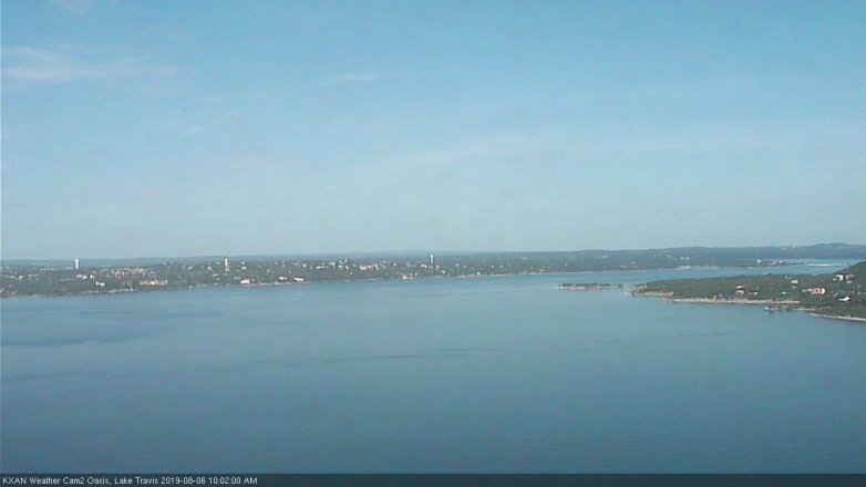 Lake Travis webcam, August 6, 2019 9:05 AM CT