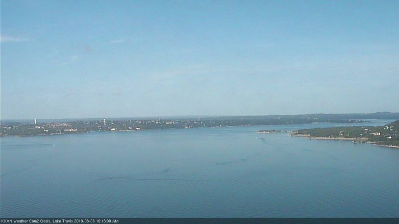 Lake Travis webcam, August 6, 2019 9:15 AM CT