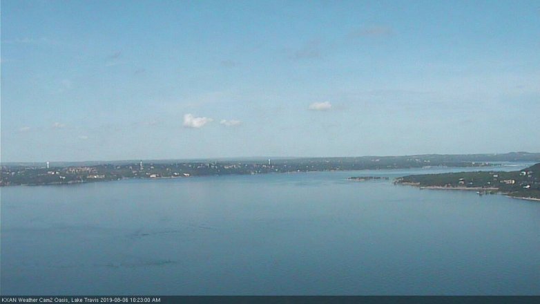 Lake Travis webcam, August 6, 2019 9:25 AM CT
