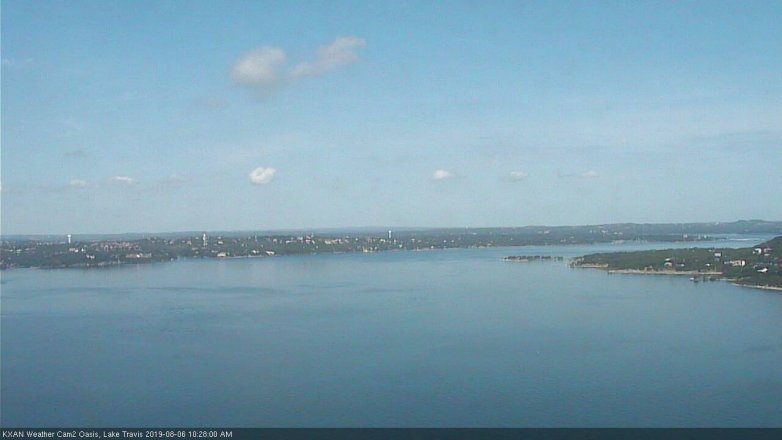 Lake Travis webcam, August 6, 2019 9:30 AM CT