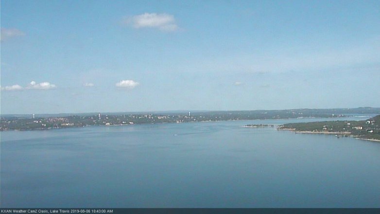 Lake Travis webcam, August 6, 2019 9:45 AM CT