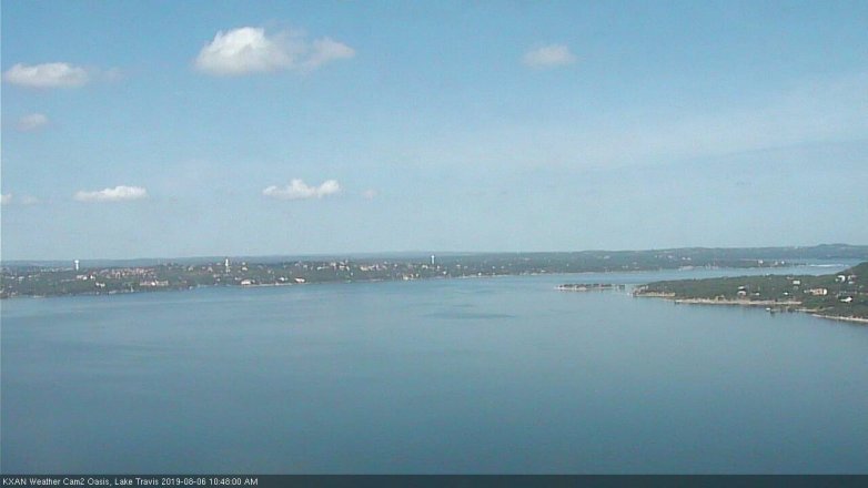 Lake Travis webcam, August 6, 2019 9:50 AM CT
