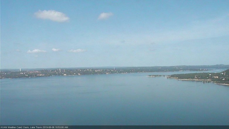 Lake Travis webcam, August 6, 2019 9:55 AM CT