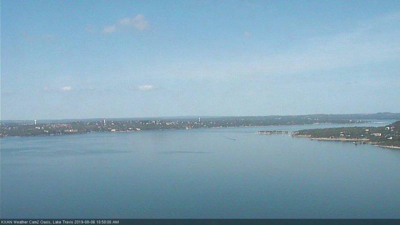 Lake Travis webcam, August 6, 2019 10:00 AM CT