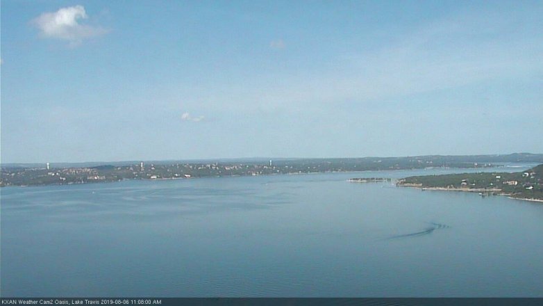 Lake Travis webcam, August 6, 2019 10:10 AM CT